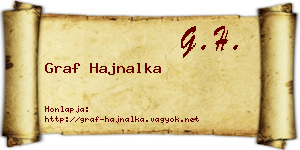 Graf Hajnalka névjegykártya